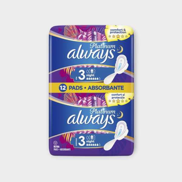 ALWAYS PADS ULTRA 12 PLATINUM NIGHT
