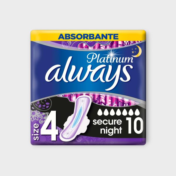 ALWAYS PADS ULTRA 10 PLATINUM SECURE NIGHT