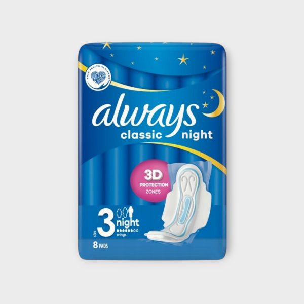 ALWAYS PADS CLASSIC 8PCS NIGHT