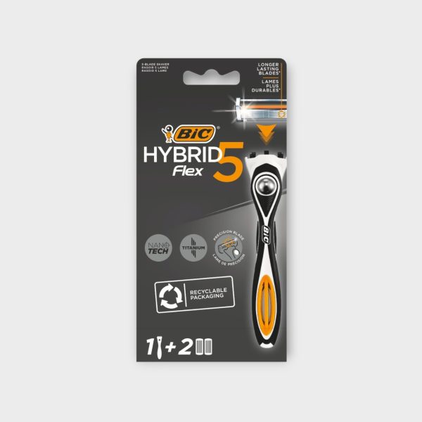 BiC Hybrid Flex 5 razor 1 pc + 2 cartridges