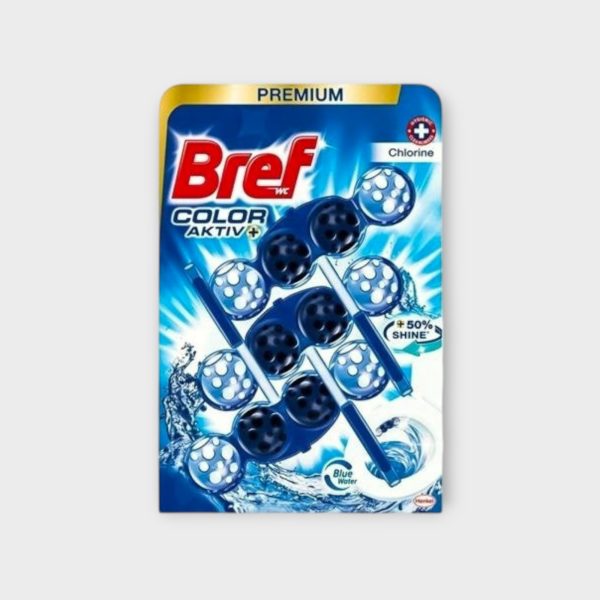 Bref WC Blue Activ+ Coloring Toilet Hanger Chlorine 3 x 50g