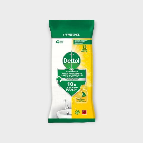 DETTOL HYGIENE WIPES LEMON 72 pcs