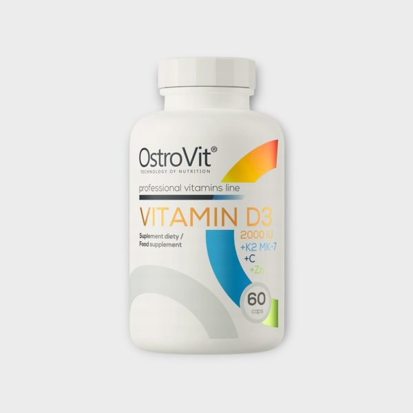 OST015.jpg OstroVit Vitamin D3 2000 IU + K2 MK-7 + C + Zn 60 caps