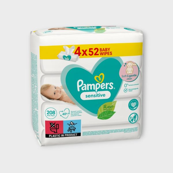 Pampers Sensitive Wipes 4 packs