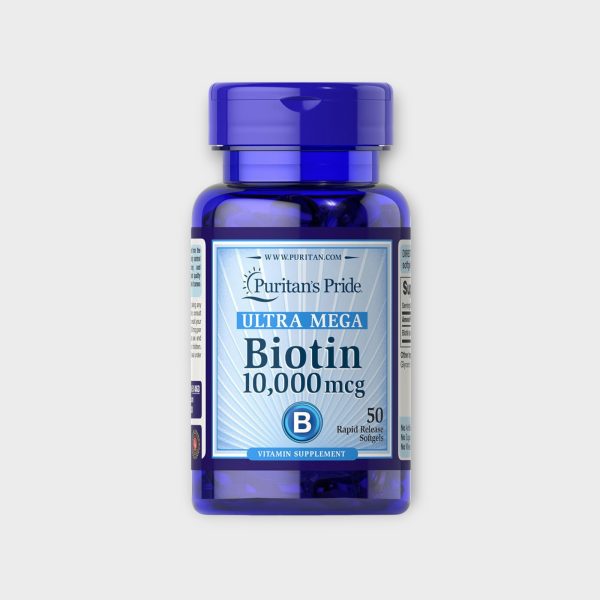 Puritan's Pride Biotin 10,000 mcg (50 Softgels)