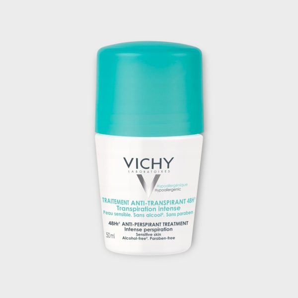 Vichy 48h Intensive Anti-Perspirant Deodorant 50ml No Alcohol Hypoallergenic (in duo packs)