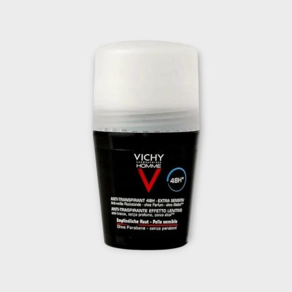 Vichy Homme Roll on 48h. Sensitive Skin Roll-on Deodorant 50ml (in duo packs)