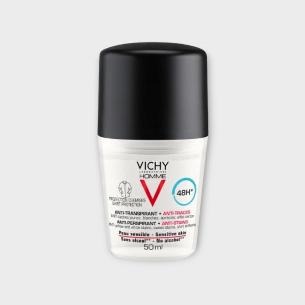 Vichy Homme Deodorant Anti-perspirant for Men Anti-stains 48h 50ml (in duo packs)