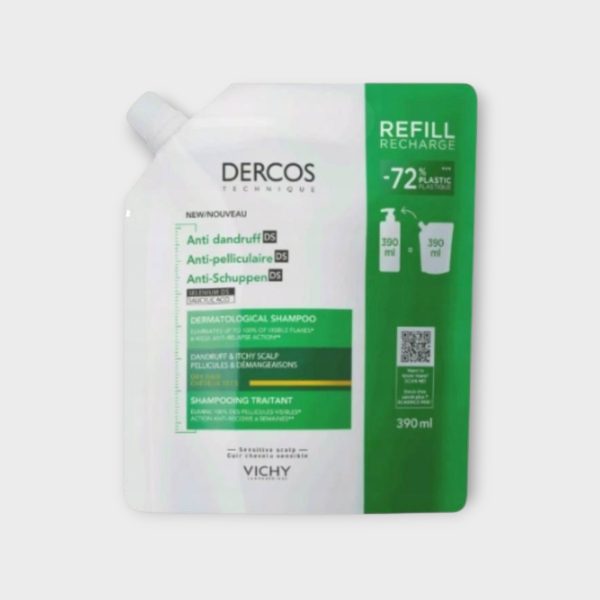 VIC077.jpg Vichy Dercos Anti-dandruff Shampoo Dry Hair Ecorefill 390 ml