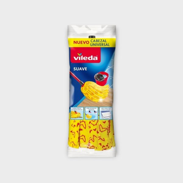 Vileda mop suave microfiber stripes yellow 1 pc.