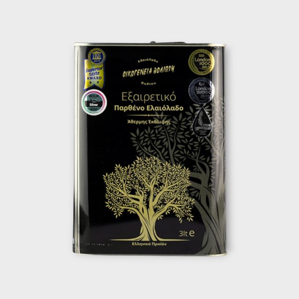 GREEK Extra Virgin Olive Oil Voliotis Family 3L Can