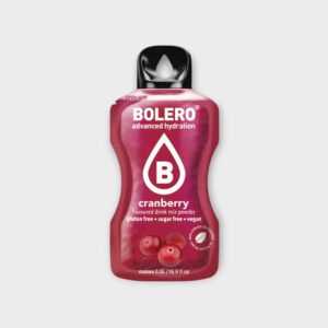 Bolero sugar-free cranberry drink mix with stevia 3 g sachet