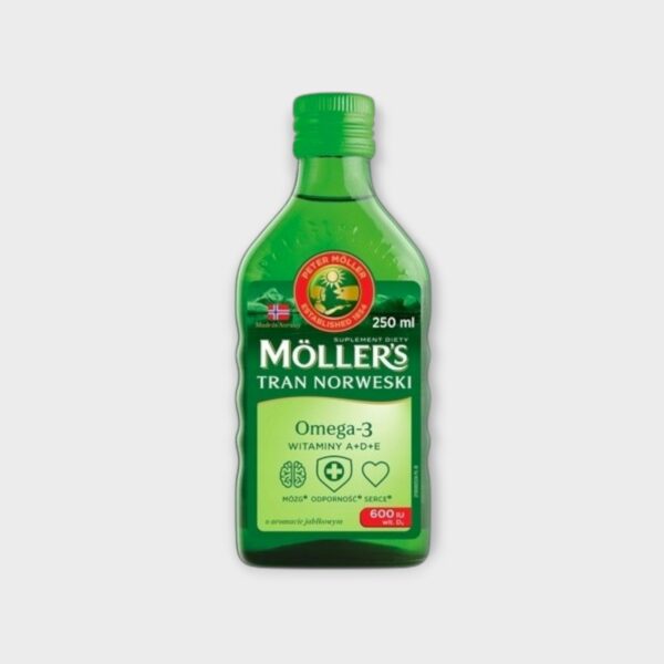 Mollers Norwegian Cod Liver Oil Apple Flavour 250 ml bottle