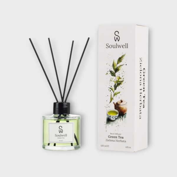 Soulwell Green Tea reed diffuser for home 120 ml