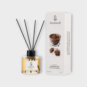 Sandalwood reed diffuser for home SOULWELL 120 ml