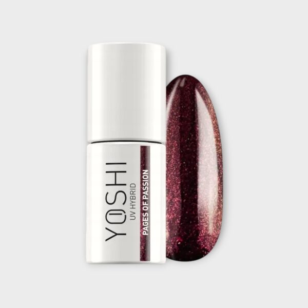 Yoshi Hybrid Nail Polish 167 Pages Of Passion burgundy 6 ml